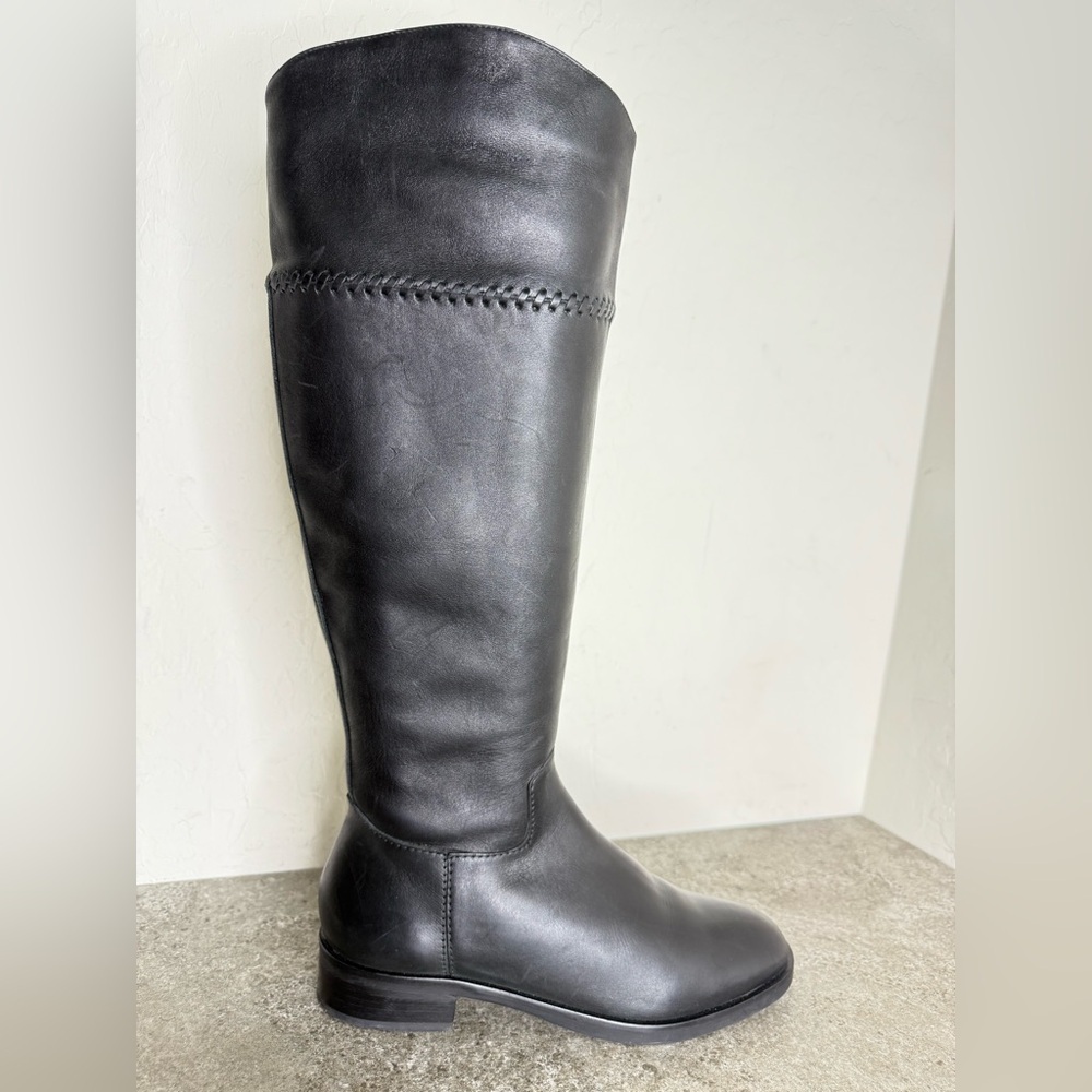 JACK ROGERS Black Leather Adaline‎ Riding Boot Women’s 7.5 - Picture 3 of 12
